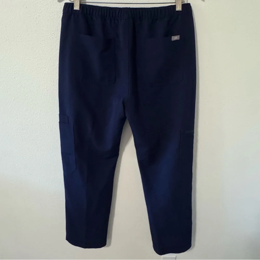 Figs Cairo Pants Navy Scrubs Button Zipper Fly Drawstring Medical Clinic-M Short